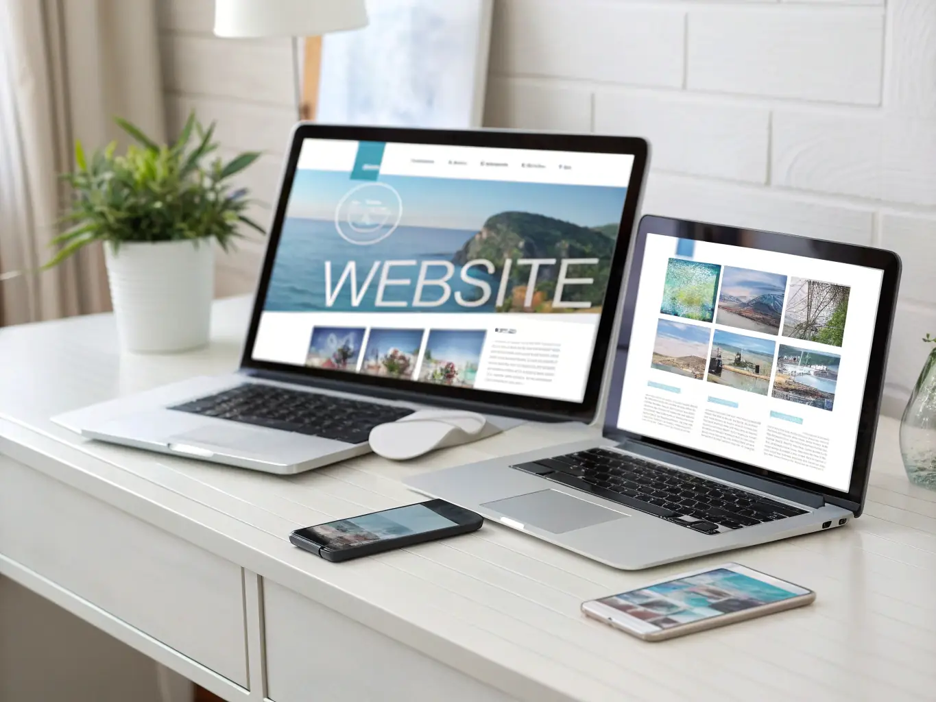 A modern and sleek website design displayed on various devices, highlighting user-friendly navigation and aesthetic appeal.